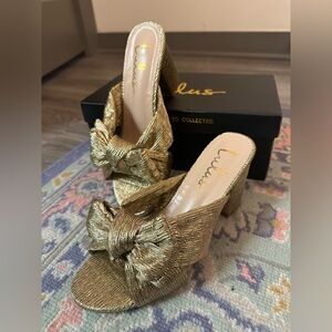 Lulu’s Gold Dorothea Heels